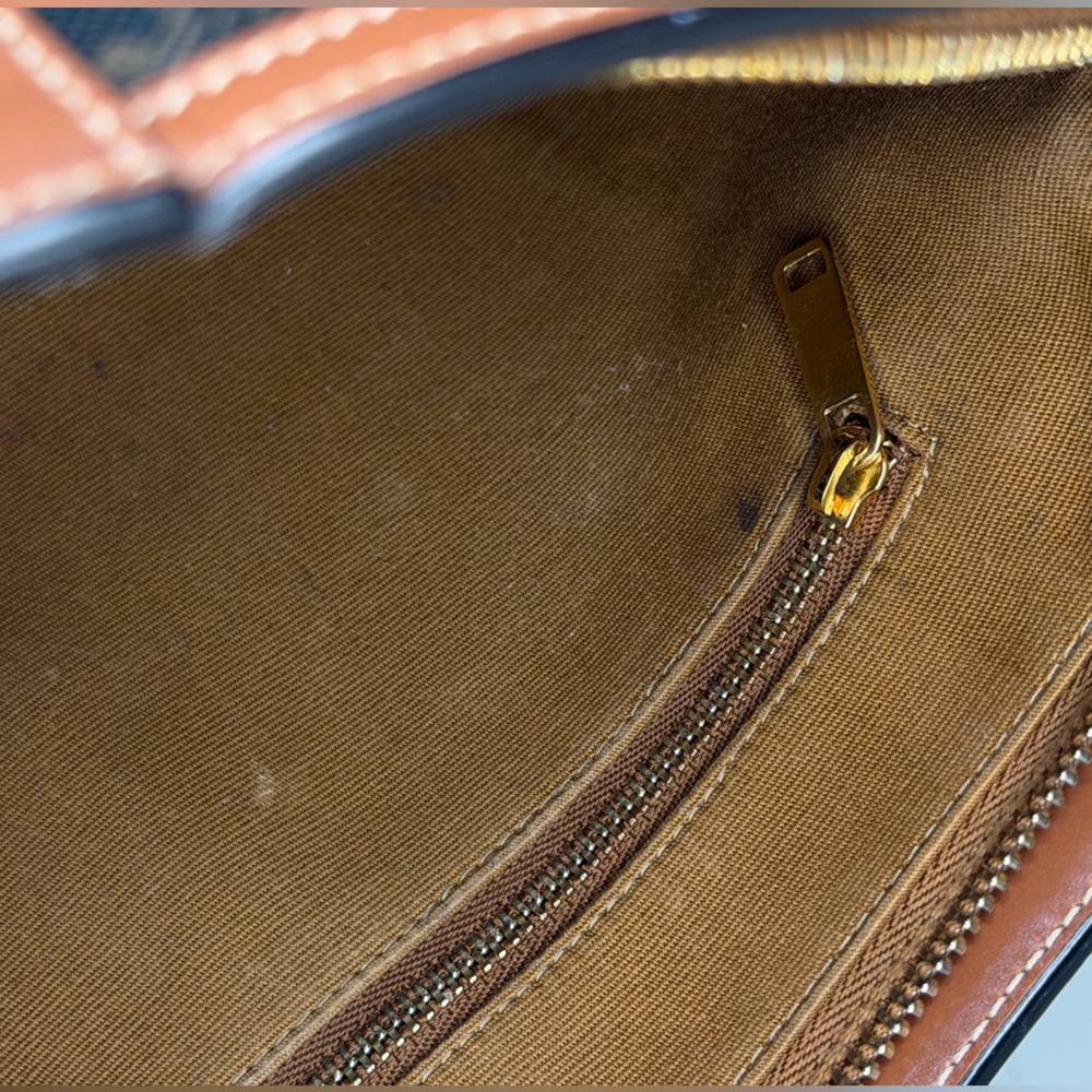 Celine Brown Triomphe Canvas Toiletry Pouch - Picture 9 of 16